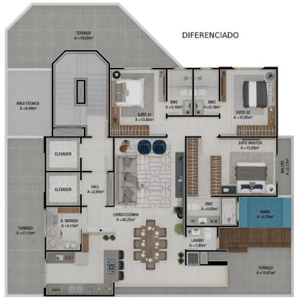 Imagem Apartamento com 3 Quartos à Venda, 121 m² em Pioneiros - Balneário Camboriú