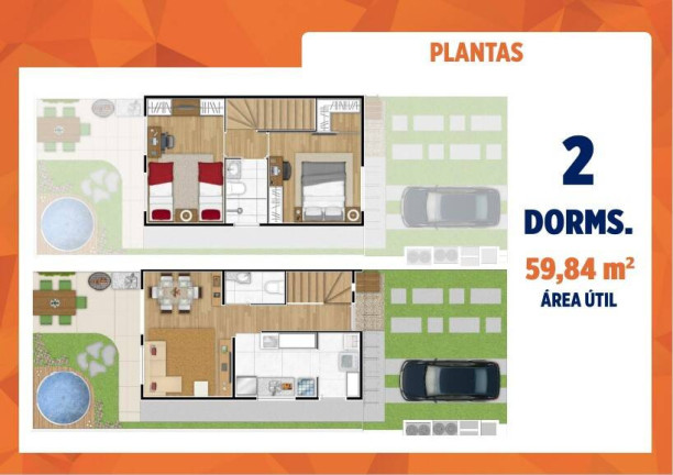 Imagem Casa de Condomínio com 2 Quartos à Venda, 59 m² em Parque Dos Pires - Vargem Grande Paulista