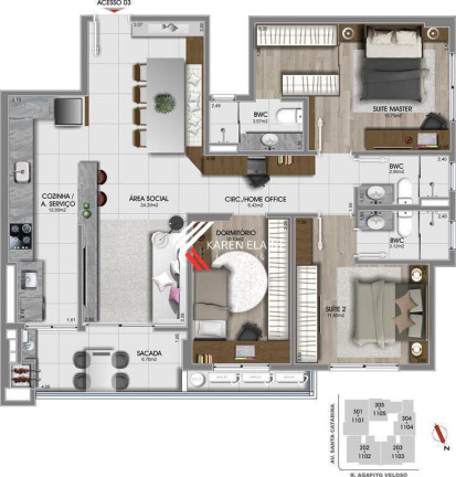 Imagem Apartamento com 3 Quartos à Venda, 111 m² em Canto - Florianópolis