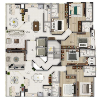 Apartamento com 3 Quartos à Venda, 128 m² em Centro - Itapema