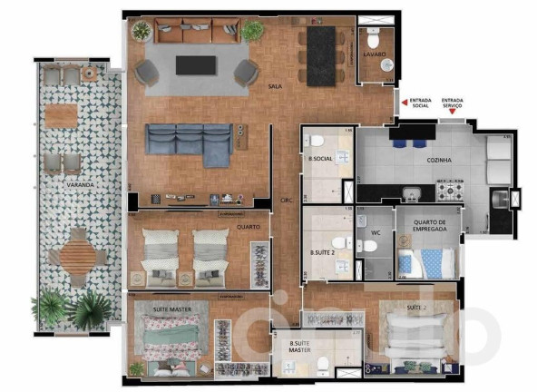 Imagem Apartamento com 4 Quartos à Venda, 135 m² em Jardim Botânico - Rio De Janeiro