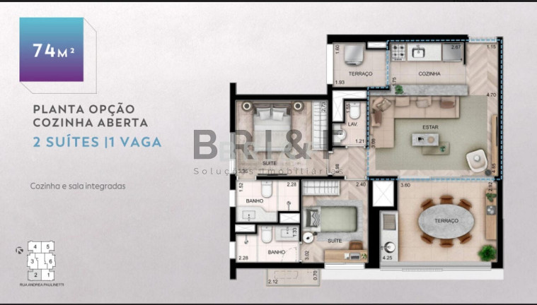 Imagem Apartamento com 2 Quartos à Venda, 74 m² em Jardim Das Acacias - São Paulo Imagem Apartamento com 2 Quartos à Venda, 74 m² em Jardim Das Acacias - São Paulo