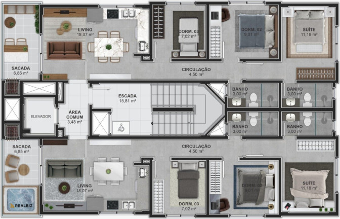 Imagem Cobertura com 4 Quartos à Venda, 244 m² em Palmas - Governador Celso Ramos
