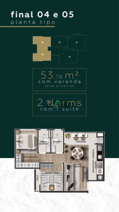Imagem Apartamento com 2 Quartos à Venda, 48 m² em Capão Raso - Curitiba Imagem Apartamento com 2 Quartos à Venda, 48 m² em Capão Raso - Curitiba