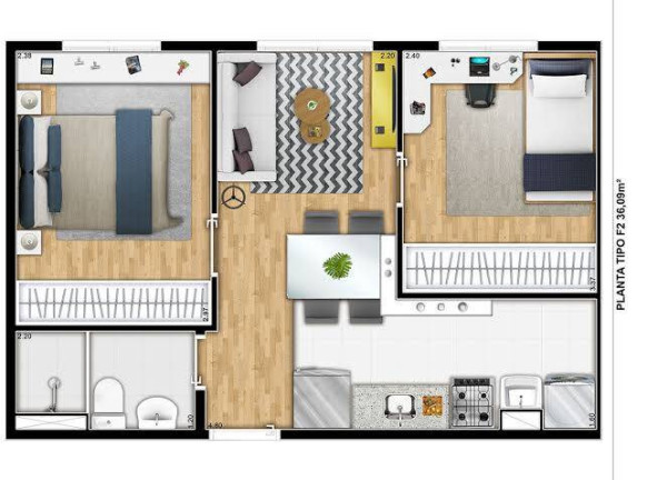 Imagem Apartamento com 2 Quartos para Alugar, 37 m² em Vila Endres - Guarulhos