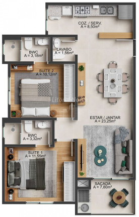Imagem Apartamento com 2 Quartos à Venda, 79 m² em Fazenda - Itajaí Imagem Apartamento com 2 Quartos à Venda, 79 m² em Fazenda - Itajaí