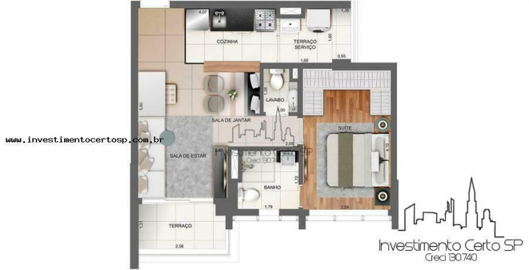 Imagem Apartamento com 1 Quarto à Venda, 49 m² em Indianópolis - São Paulo