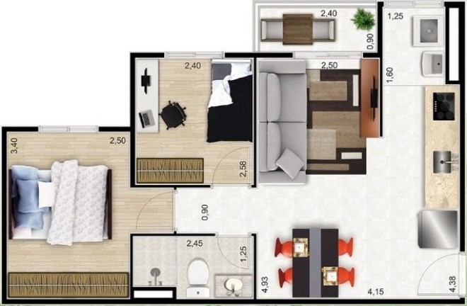Imagem Apartamento com 2 Quartos à Venda, 50 m² em Jardim Itacolomi - São Paulo Imagem Apartamento com 2 Quartos à Venda, 50 m² em Jardim Itacolomi - São Paulo