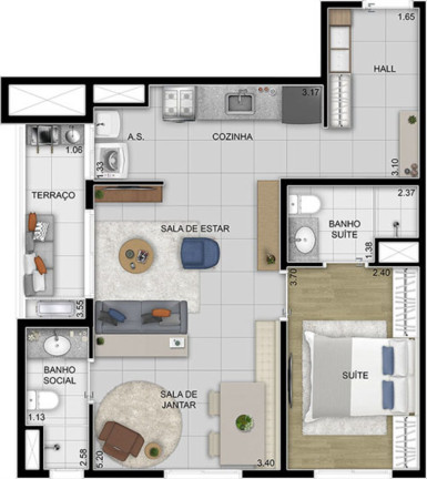 Imagem Apartamento com 2 Quartos à Venda, 55 m² em Vila Osasco - Osasco Imagem Apartamento com 2 Quartos à Venda, 55 m² em Vila Osasco - Osasco