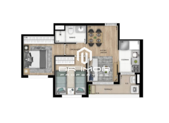 Imagem Imóvel com 2 Quartos à Venda, 47 m² em Lapa - São Paulo