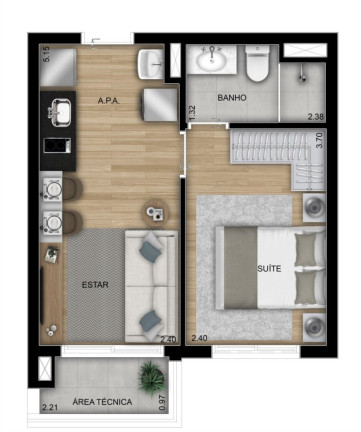 Imagem Imóvel com 2 Quartos à Venda, 40 m² em Vila Guilhermina - São Paulo