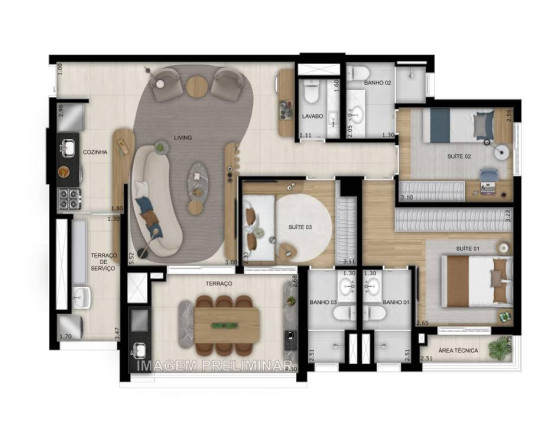 Imagem Apartamento com 3 Quartos à Venda, 103 m² Imagem Apartamento com 3 Quartos à Venda, 103 m²