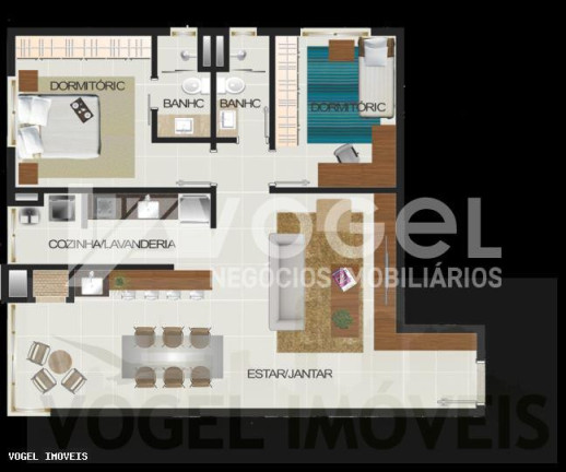 Imagem Apartamento com 2 Quartos à Venda, 61 m² em Scharlau - Sao Leopoldo Imagem Apartamento com 2 Quartos à Venda, 61 m² em Scharlau - Sao Leopoldo
