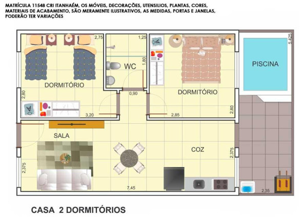 Imagem Casa com 2 Quartos à Venda, 61 m² em Cibratel Ii - Itanhaém