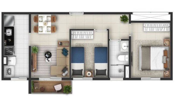 Imagem Apartamento com 2 Quartos à Venda, 46 m² em Ibiti Royal Park - Sorocaba Imagem Apartamento com 2 Quartos à Venda, 46 m² em Ibiti Royal Park - Sorocaba