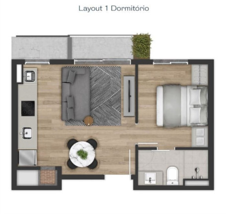 Imagem Imóvel com 1 Quarto à Venda, 45 m² em Jardim Botânico - Porto Alegre