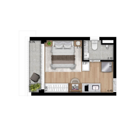 Imagem Imóvel com 1 Quarto à Venda, 24 m² em Sumarezinho - São Paulo