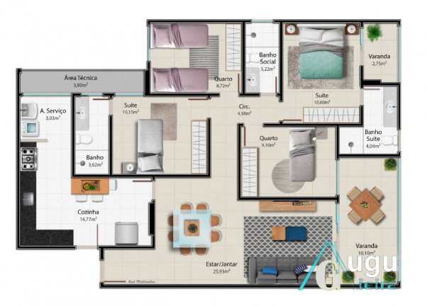 Imagem Apartamento com 4 Quartos à Venda, 124 m² em Praia Da Costa - Vila Velha Imagem Apartamento com 4 Quartos à Venda, 124 m² em Praia Da Costa - Vila Velha