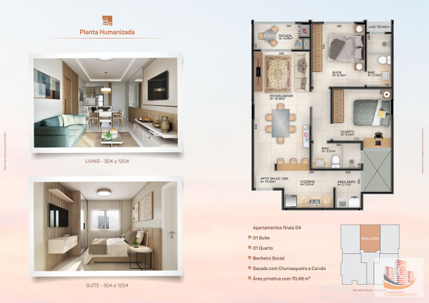 Imagem Apartamento com 3 Quartos à Venda, 92 m² em Vila Moema - Tubarão Imagem Apartamento com 3 Quartos à Venda, 92 m² em Vila Moema - Tubarão