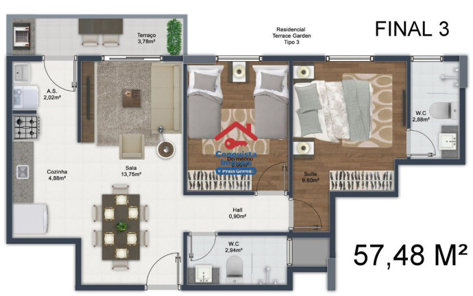 Imagem Apartamento com 2 Quartos à Venda, 50 m² em Mirim - Praia Grande Imagem Apartamento com 2 Quartos à Venda, 50 m² em Mirim - Praia Grande