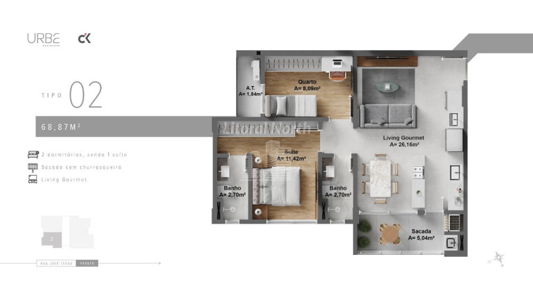 Imagem Apartamento com 2 Quartos à Venda, 87 m² em São Judas - Itajaí Imagem Apartamento com 2 Quartos à Venda, 87 m² em São Judas - Itajaí