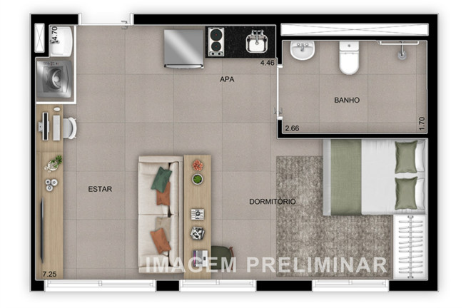 Imagem Imóvel com 2 Quartos à Venda, 38 m² em Mooca - São Paulo