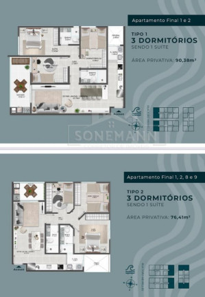 Imagem Apartamento com 3 Quartos à Venda, 90 m² em Abraão - Florianópolis Imagem Apartamento com 3 Quartos à Venda, 90 m² em Abraão - Florianópolis