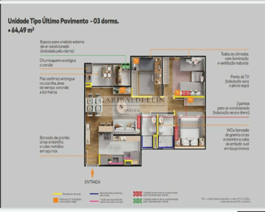 Imagem Imóvel com 3 Quartos à Venda, 65 m² em Bonfim - Campinas