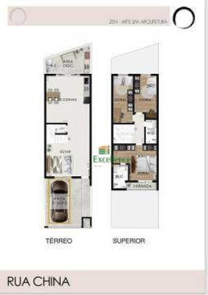 Sobrado com 3 Quartos à Venda, 90 m² em Parque Das Nações - Santo André