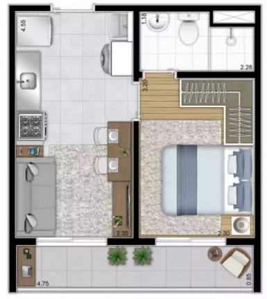 Imagem Apartamento com 2 Quartos à Venda, 31 m² em Bom Retiro - São Paulo