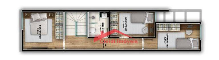 Imagem Sobrado com 3 Quartos à Venda, 67 m² em Aventureiro - Joinville