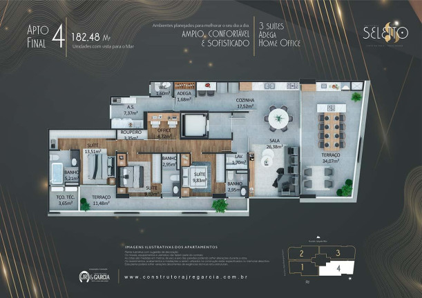 Imagem Apartamento com 3 Quartos à Venda, 151 m² em Canto Do Forte - Praia Grande Imagem Apartamento com 3 Quartos à Venda, 151 m² em Canto Do Forte - Praia Grande