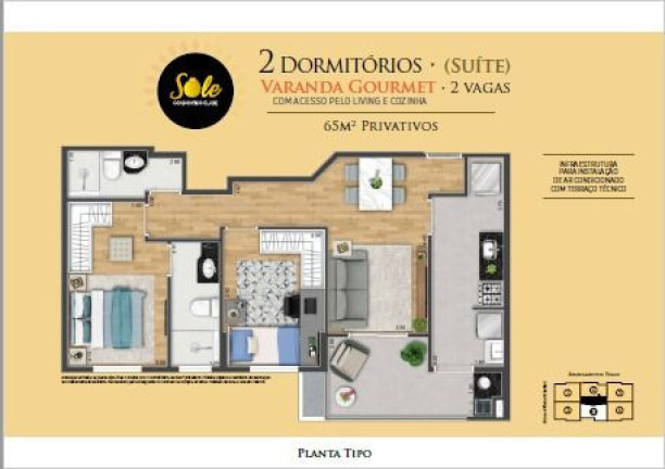 Imagem Apartamento com 2 Quartos à Venda, 65 m² em Vila Osasco - Osasco