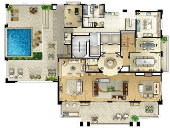 Imagem Apartamento com 4 Quartos à Venda, 607 m² em Panamby - São Paulo Imagem Apartamento com 4 Quartos à Venda, 607 m² em Panamby - São Paulo