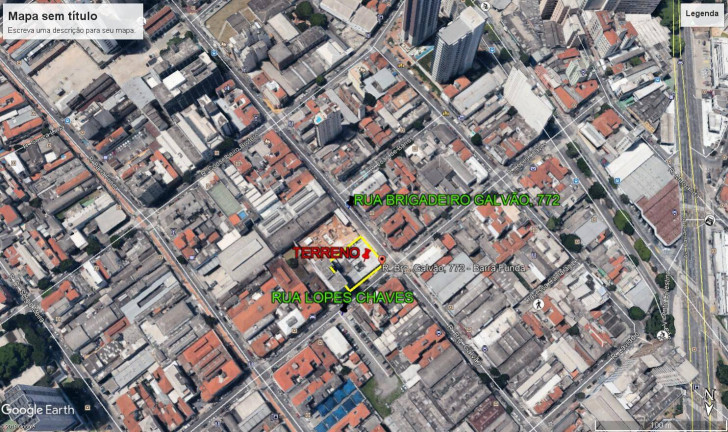 Terreno à Venda, 959 m² em Barra Funda - São Paulo