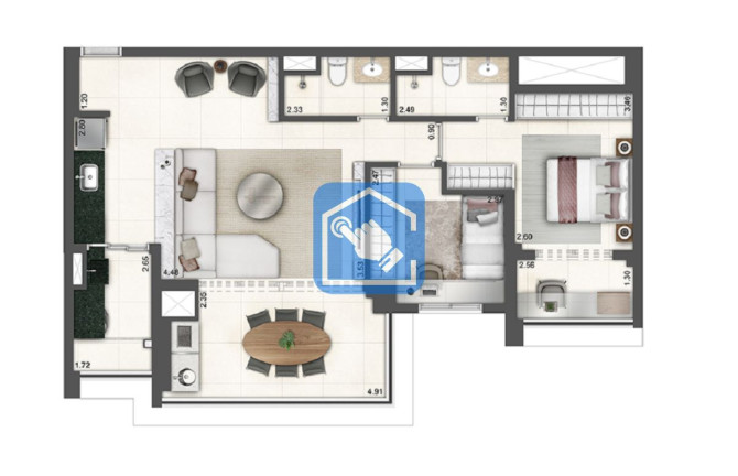 Imagem Apartamento com 3 Quartos à Venda, 84 m² em Brás - São Paulo