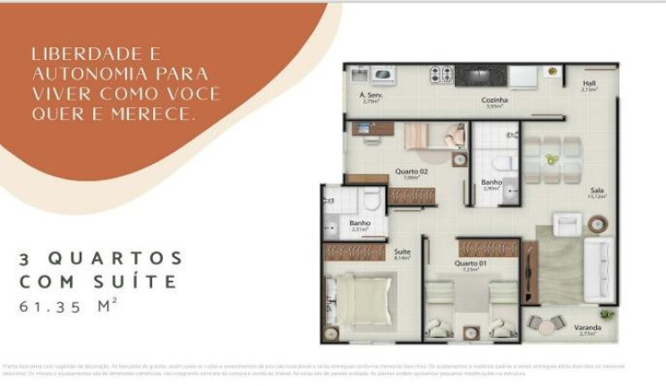 Imagem Apartamento com 3 Quartos à Venda, 62 m² em Santa Paula 1 - Vila Velha