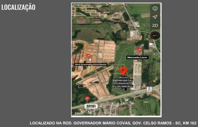 Imagem Terreno à Venda, 1.000 m² em Mario Covas - Governador Celso Ramos Imagem Terreno à Venda, 1.000 m² em Mario Covas - Governador Celso Ramos
