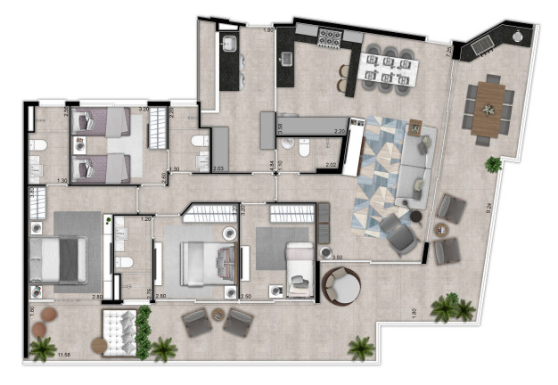 Imagem Apartamento com 4 Quartos à Venda, 163 m² em Riviera De São Lourenço - Bertioga Imagem Apartamento com 4 Quartos à Venda, 163 m² em Riviera De São Lourenço - Bertioga