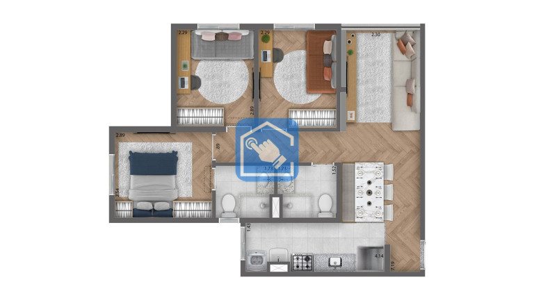 Apartamento com 3 Quartos à Venda, 57 m² em Tatuapé - São Paulo