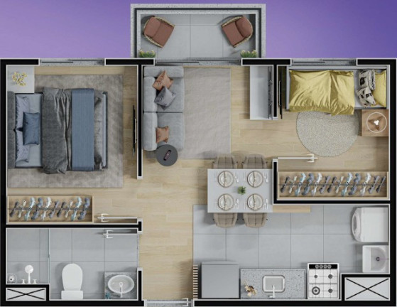 Imagem Apartamento com 2 Quartos à Venda, 29 m² em Vila Das Belezas - São Paulo