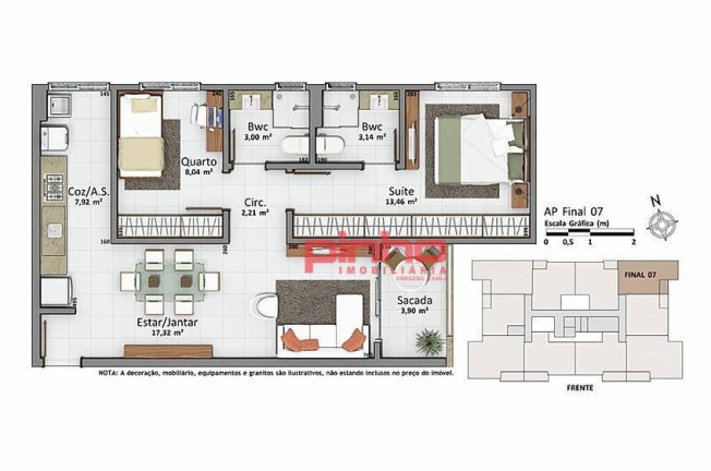 Imagem Apartamento com 2 Quartos à Venda, 67 m² em Cidade Universitária Pedra Branca - Palhoça