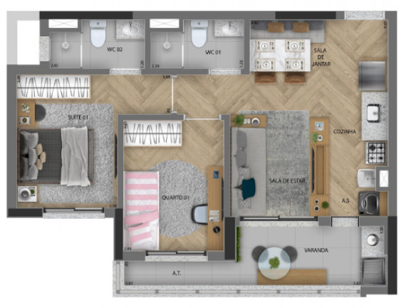 Imagem Apartamento com 2 Quartos à Venda, 59 m² em Presidente Altino - Osasco Imagem Apartamento com 2 Quartos à Venda, 59 m² em Presidente Altino - Osasco