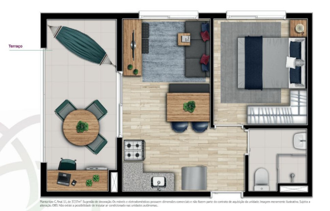 Imagem Apartamento com 1 Quarto à Venda, 37 m² em Vila Buarque - São Paulo
