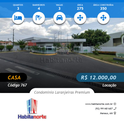 Casa com 3 Quartos para Alugar, 275 m² em Flores - Manaus