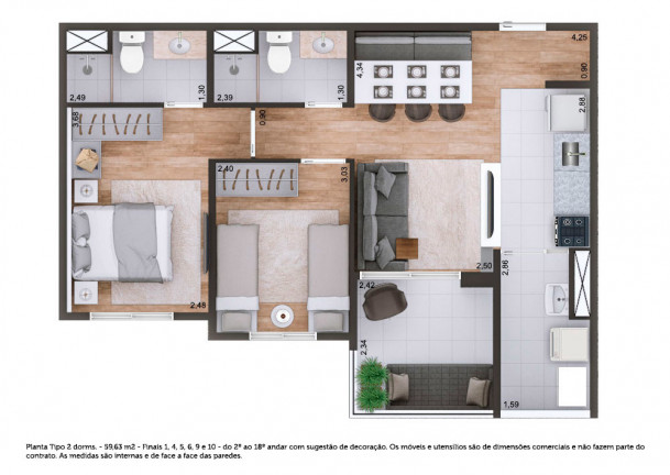 Imagem Apartamento com 2 Quartos à Venda, 59 m² em Pirituba - São Paulo