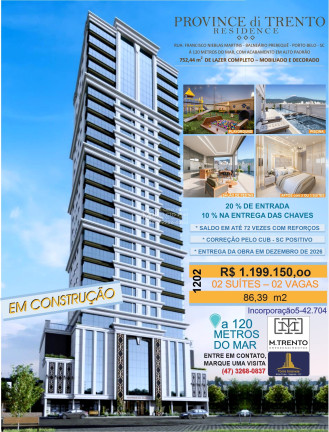 Imagem Apartamento com 2 Quartos à Venda, 86 m² em Pereque - Porto Belo Imagem Apartamento com 2 Quartos à Venda, 86 m² em Pereque - Porto Belo