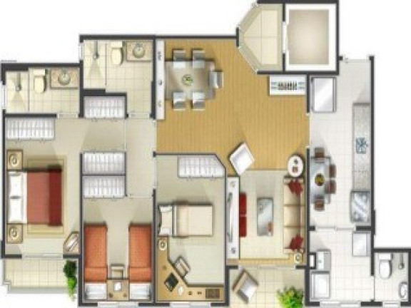 Imagem Apartamento com 3 Quartos à Venda, 91 m² em Santa Paula - São Caetano Do Sul