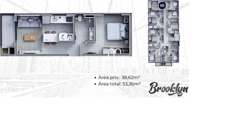 Apartamento com 1 Quarto à Venda, 38 m² em Camobi - Santa Maria