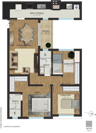 Imagem Apartamento com 3 Quartos à Venda, 79 m² em Centro - Santa Maria Imagem Apartamento com 3 Quartos à Venda, 79 m² em Centro - Santa Maria